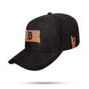 Boné Snapback Suede Preto Tag Perfured Marrom