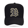 Boné Snapback Preto Nobuck Wings Shine Dourado