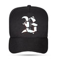 Boné Snapback Preto Logo Verniz Prateado