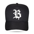 Boné Snapback Preto Splash Logo Couro Prata