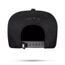 Boné Snapback Preto Splash Logo Couro