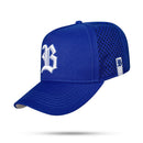 Boné Snapback Trucker Laser Azul Royal Logo Branco