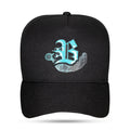 Boné Snapback Preto Verniz Hand Azul