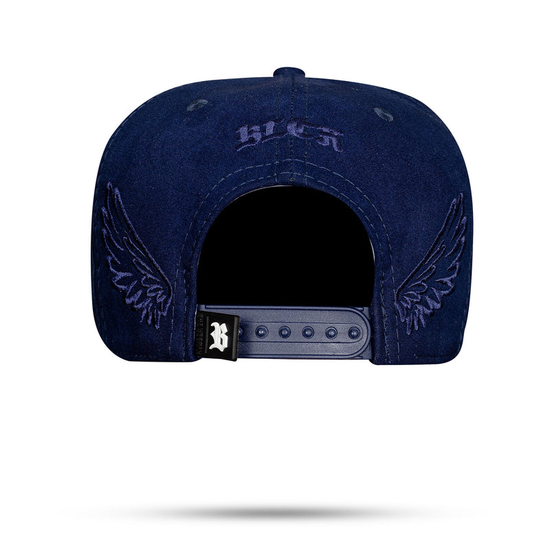 Boné Snapback Azul Marinho Suede New Wings