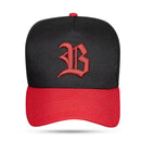 Boné Snapback Preto Aba Vermelha