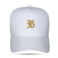 Boné Branco Snapback Logo Basic Contra Aba Dourada