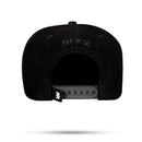 Boné Snapback Suede All Black Logo Contour