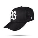 Boné Snapback Trucker Laser Preto Logo Branco