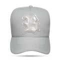 Boné Cinza Snapback Verniz Alto Relevo