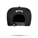 Boné Snapback Preto Aba Couro Marrom