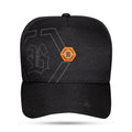 Boné Preto Snapback Hex Laranja