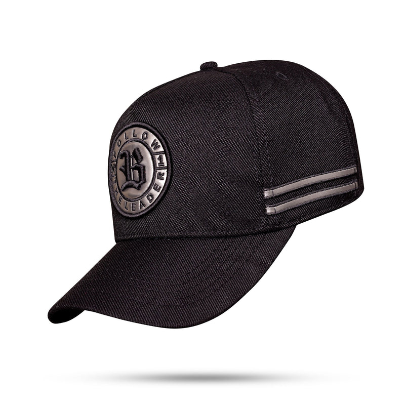 Boné Preto Snapback Follow Verniz Prata N1