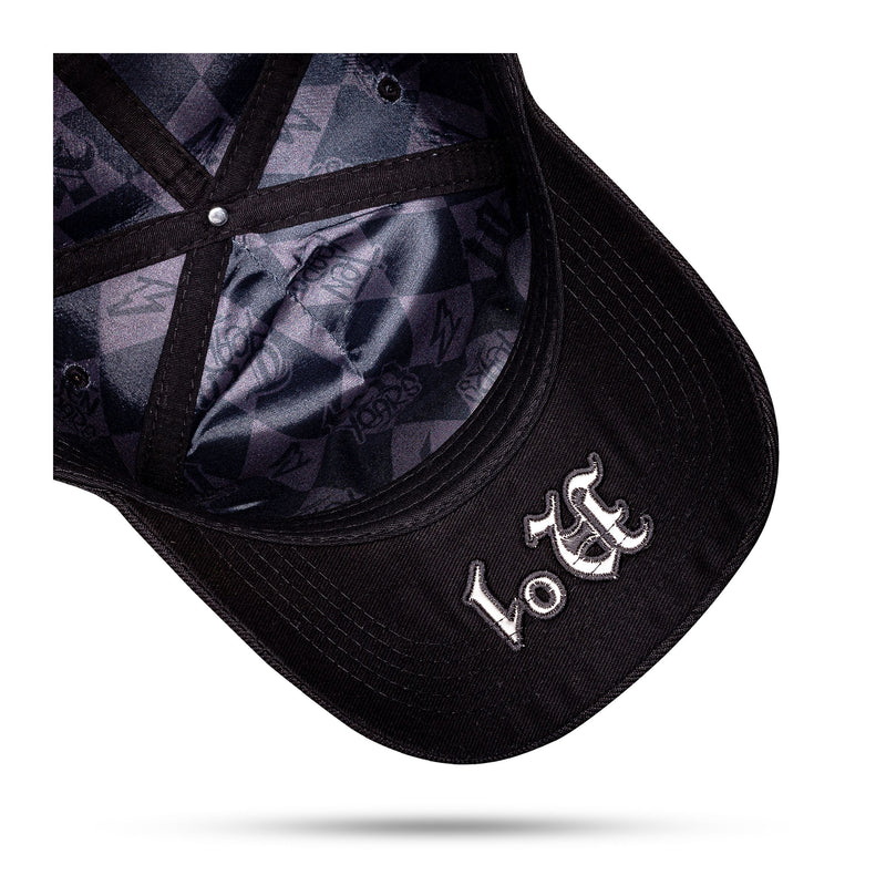 Boné Preto Snapback Follow Verniz Prata N1