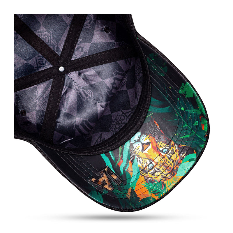 Boné Snapback IA Preto Animal Print Onça