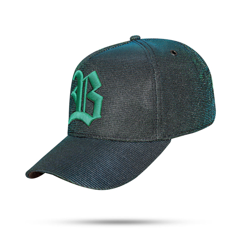 Boné Preto Kids Snapback All Shine 3D Azul Verde Wings