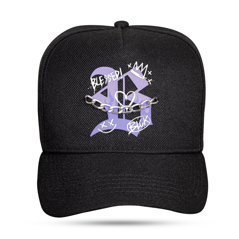 Boné Preto Snapback Chain Blessed Kids