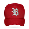 Boné Vermelho Snapback Font Silver