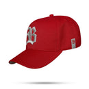 Boné Vermelho Snapback Font Silver