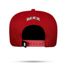 Boné Vermelho Snapback Font Silver