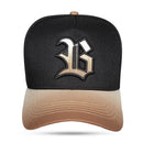 Boné Snapback Preto Aba Degradê Marrom Café Bege