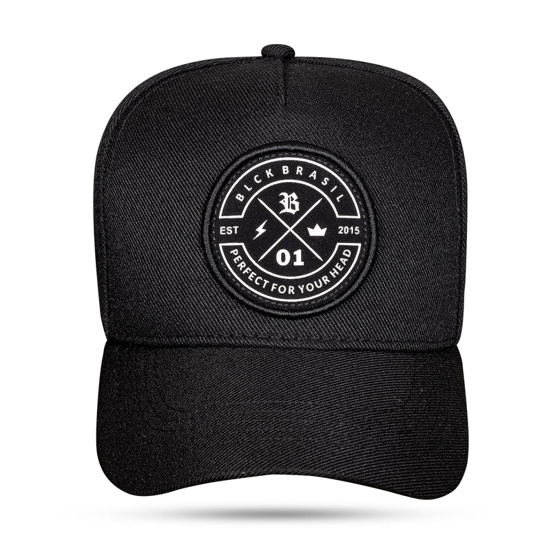 Boné Preto Snapback Zero Um Logo Branco