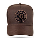 Boné Snapback Marrom Café Follow Preto Fosco