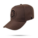 Boné Snapback Marrom Café Follow Preto Fosco