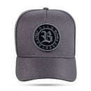 Boné Snapback Cinza Grafite Follow Preto Fosco