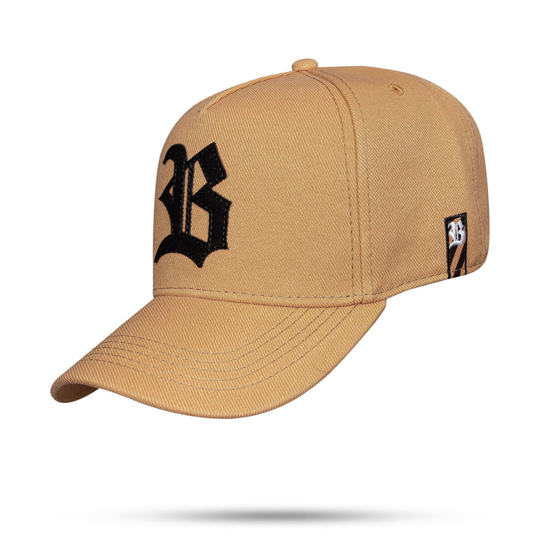 Boné Strapback Caramelo Logo Preto