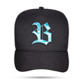 Boné Preto Snapback Wings Azul Holographic