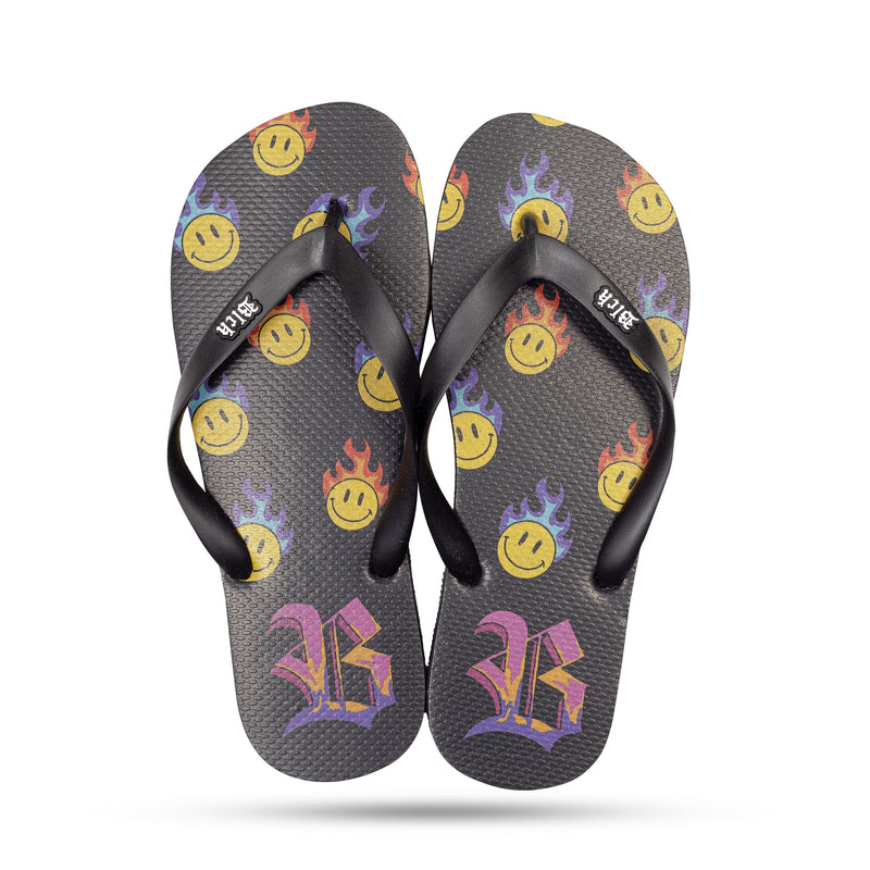 Chinelo Preto Tradicional Smile Flame
