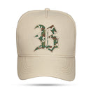 Boné Snapback Bege Logo Camuflado