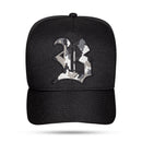 Boné Snapback Preto Logo Camuflado