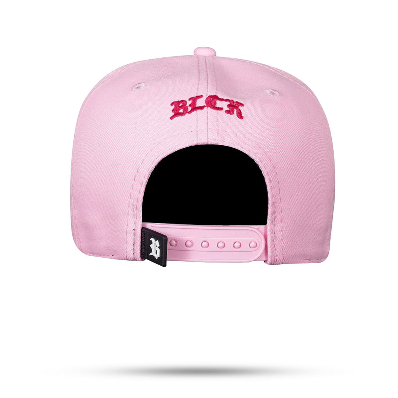 Boné Snapback Basic Rosa Bebê Contra Aba Pink