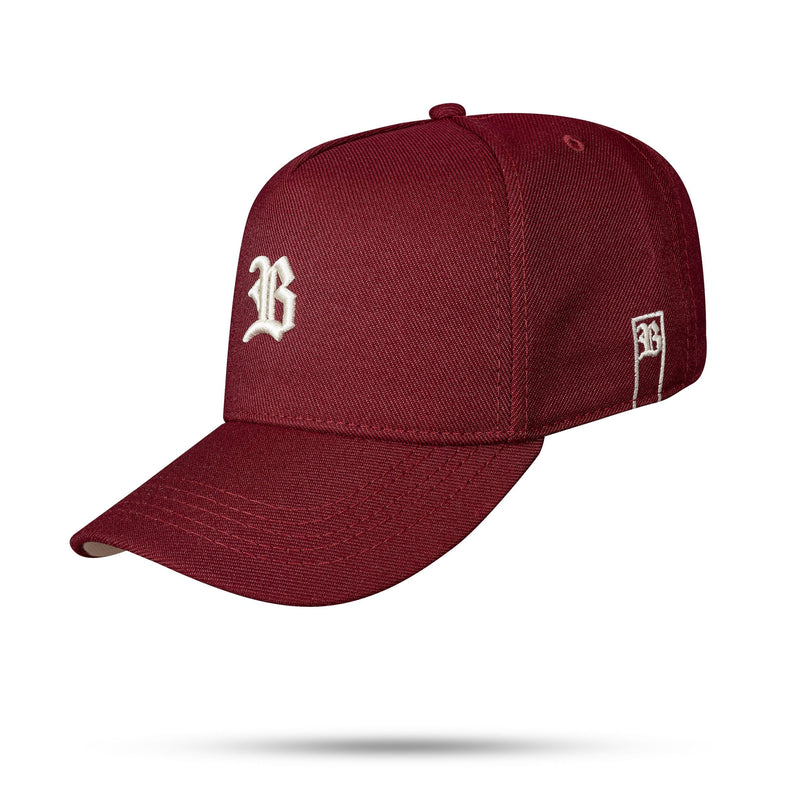Boné Snapback Basic Vinho Contra Aba Off White