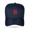 Boné Snapback Basic Azul Marinho Contra Aba Vermelha