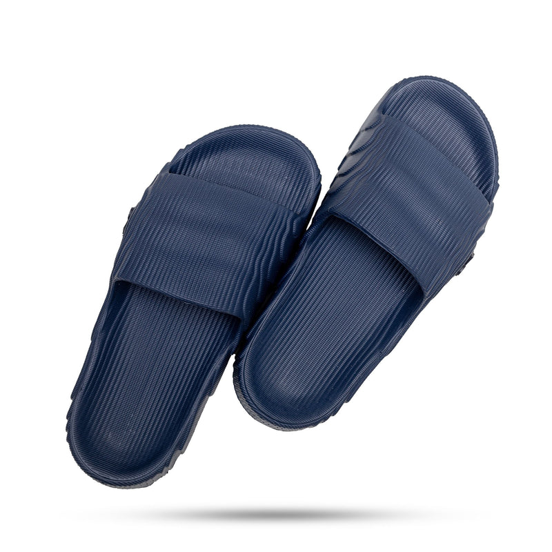 Chinelo Slide Nuvem Azul Marinho Listras