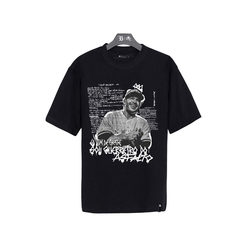 Camiseta Charlie Brown Jr. - Oversized Preta "Champagne e Água Benta" - Blck Brasil