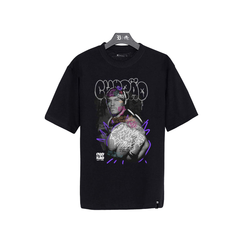 Camiseta Charlie Brown Jr. - Oversized Preta "Pontes Indestrutíveis" - Blck Brasil