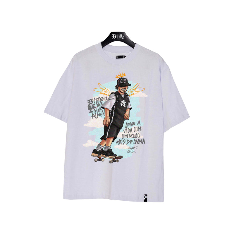 Camiseta Charlie Brown Jr. - Oversized Branca "Só Pra Vadiar" - Blck Brasil