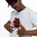 Camiseta Branca Flower Red