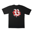 Camiseta Oversized Preta Hex Flower Red