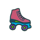 Botton Blck - Patins Rosa Preto