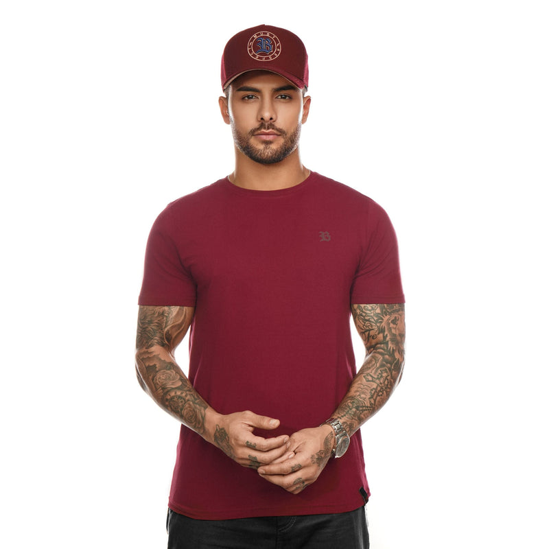 Camiseta Vinho Logo Basic