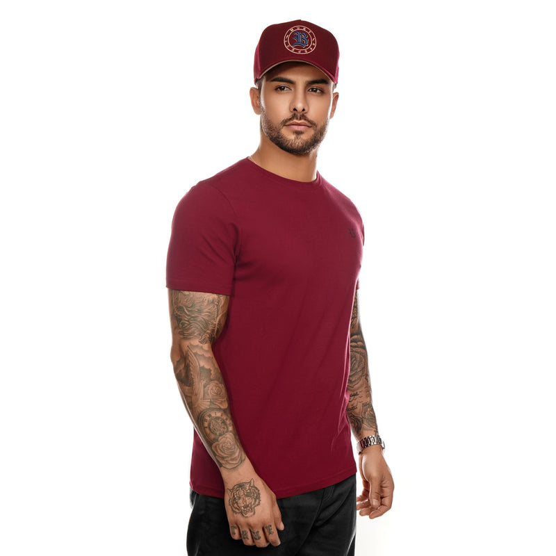 Camiseta Vinho Logo Basic