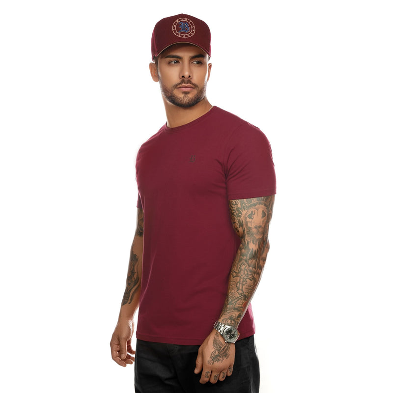 Camiseta Vinho Logo Basic