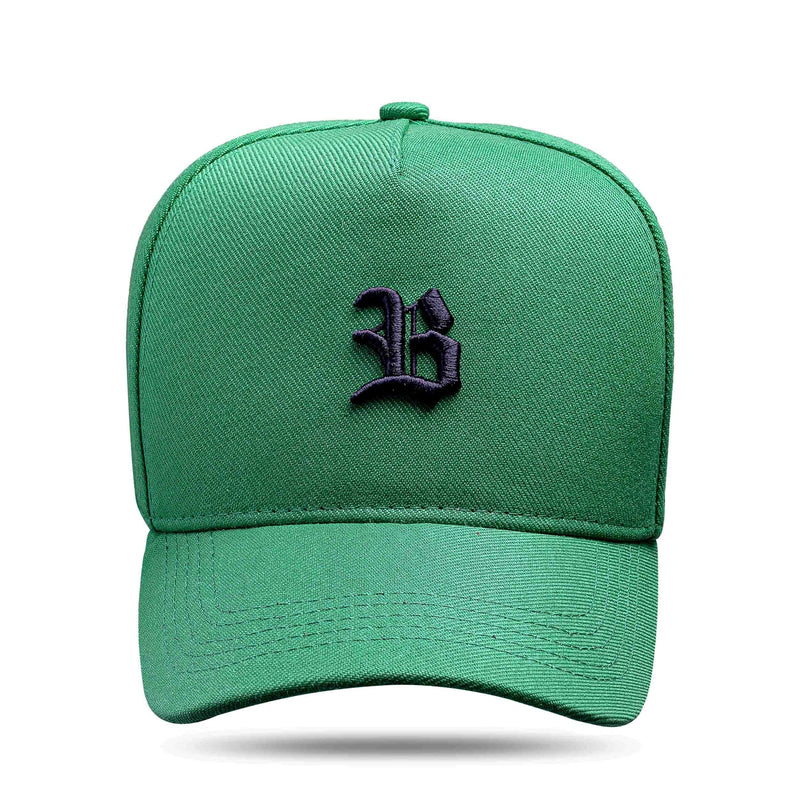 Boné Snapback Basic Verde Bandeira Logo Preto