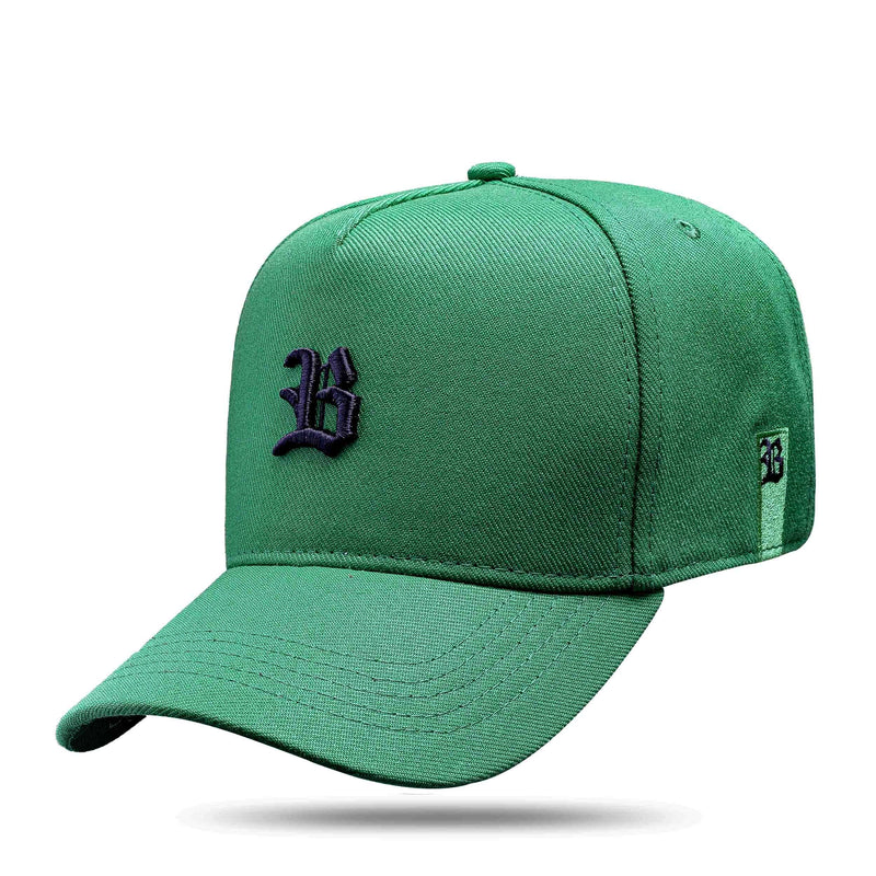 Boné Snapback Basic Verde Bandeira Logo Preto