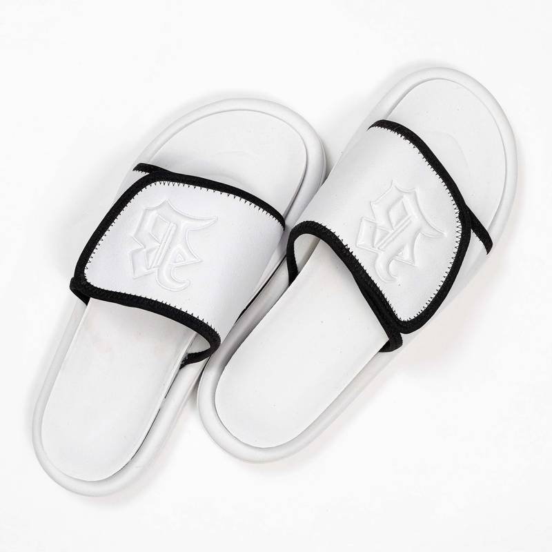 Chinelo Slide Branco Velcro