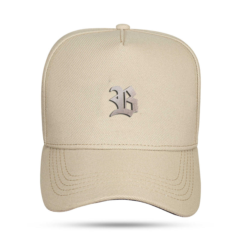 Boné Bege Snapback B Degradê Preto